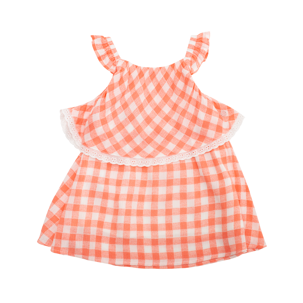 VESTIDO ALGODON NIÑA PILLIN ROSADO PVU828ROS BEBE - 1