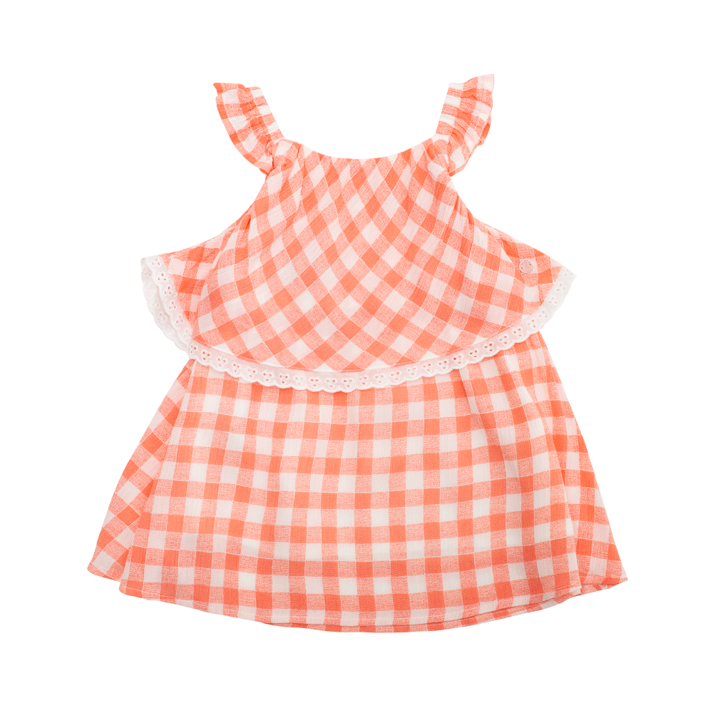 VESTIDO ALGODON NIÑA PILLIN ROSADO PVU828ROS BEBE - 1