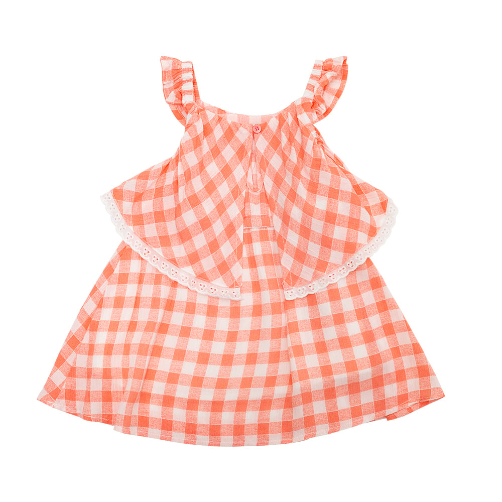 VESTIDO ALGODON NIÑA PILLIN ROSADO PVU828ROS BEBE - 2