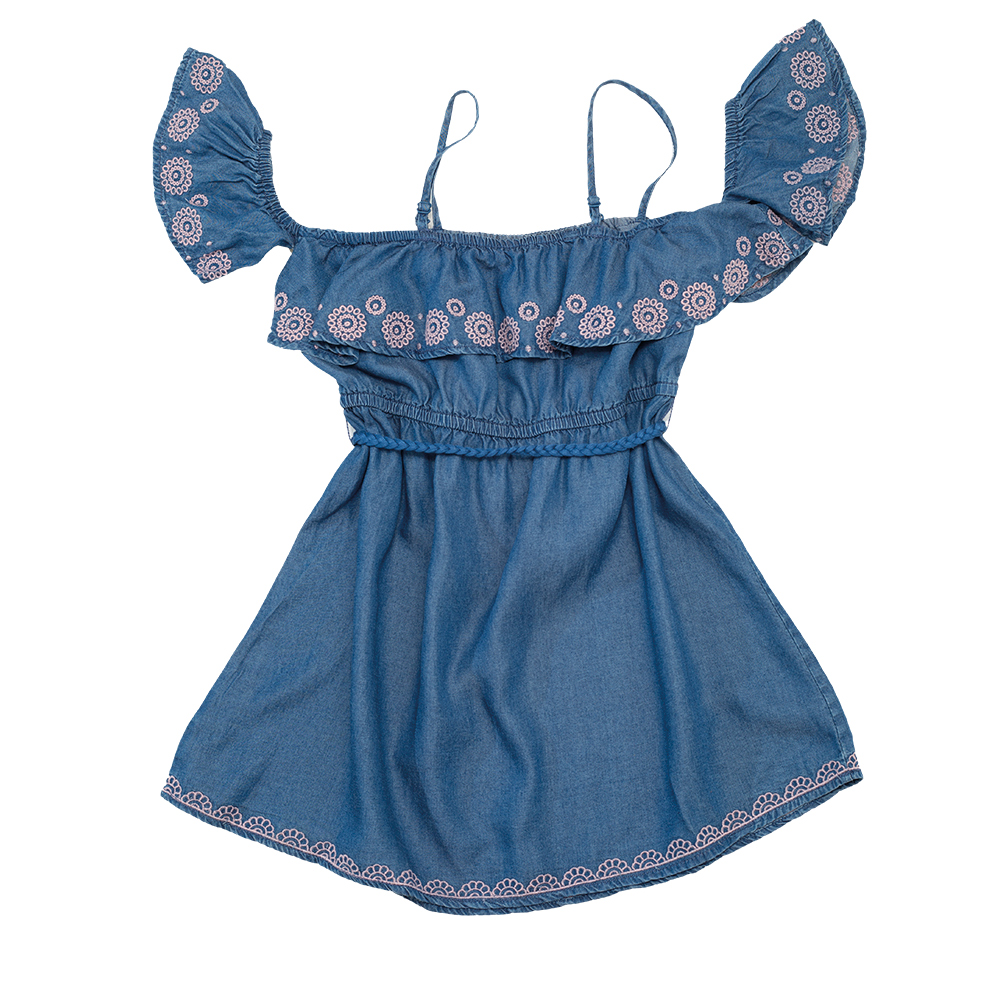 VESTIDO ALGODON NIÑA PILLIN DENIM PVU728DEN - 2