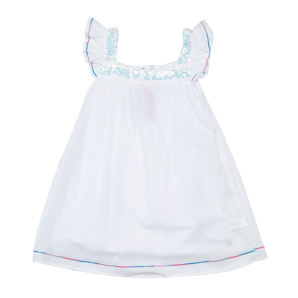 VESTIDO ALGODON NIÑA PILLIN BLANCO PVU829BCO - 1