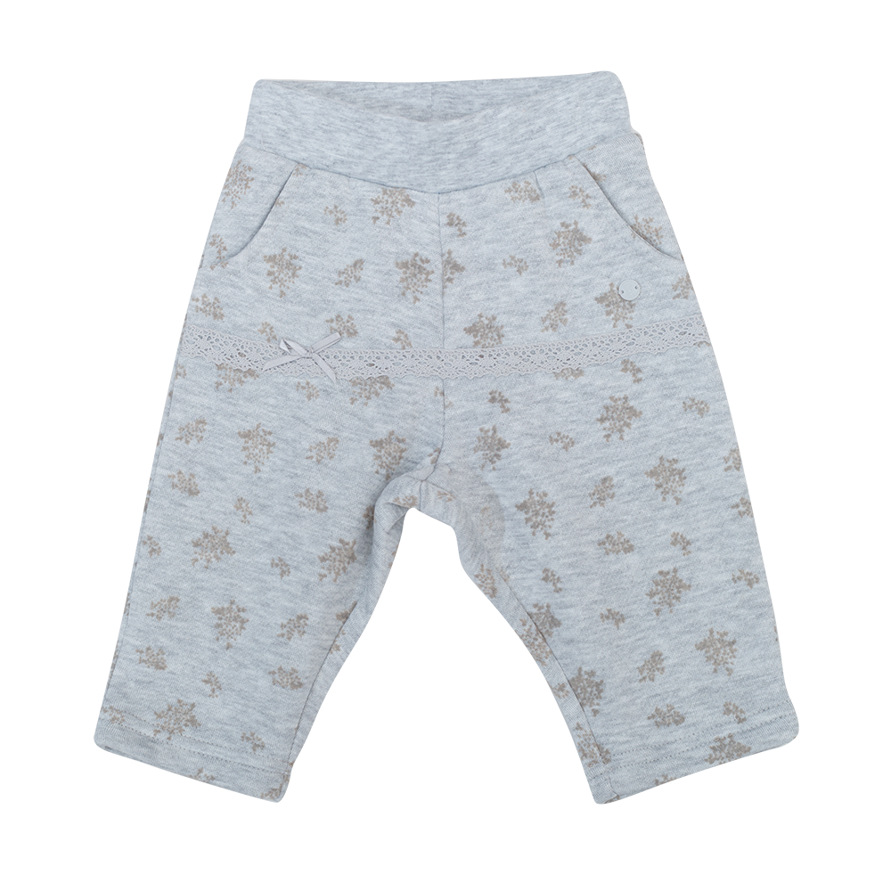 PANTALÓN DE BUZO BEBÉ NIÑA GRIS PILLIN - 1