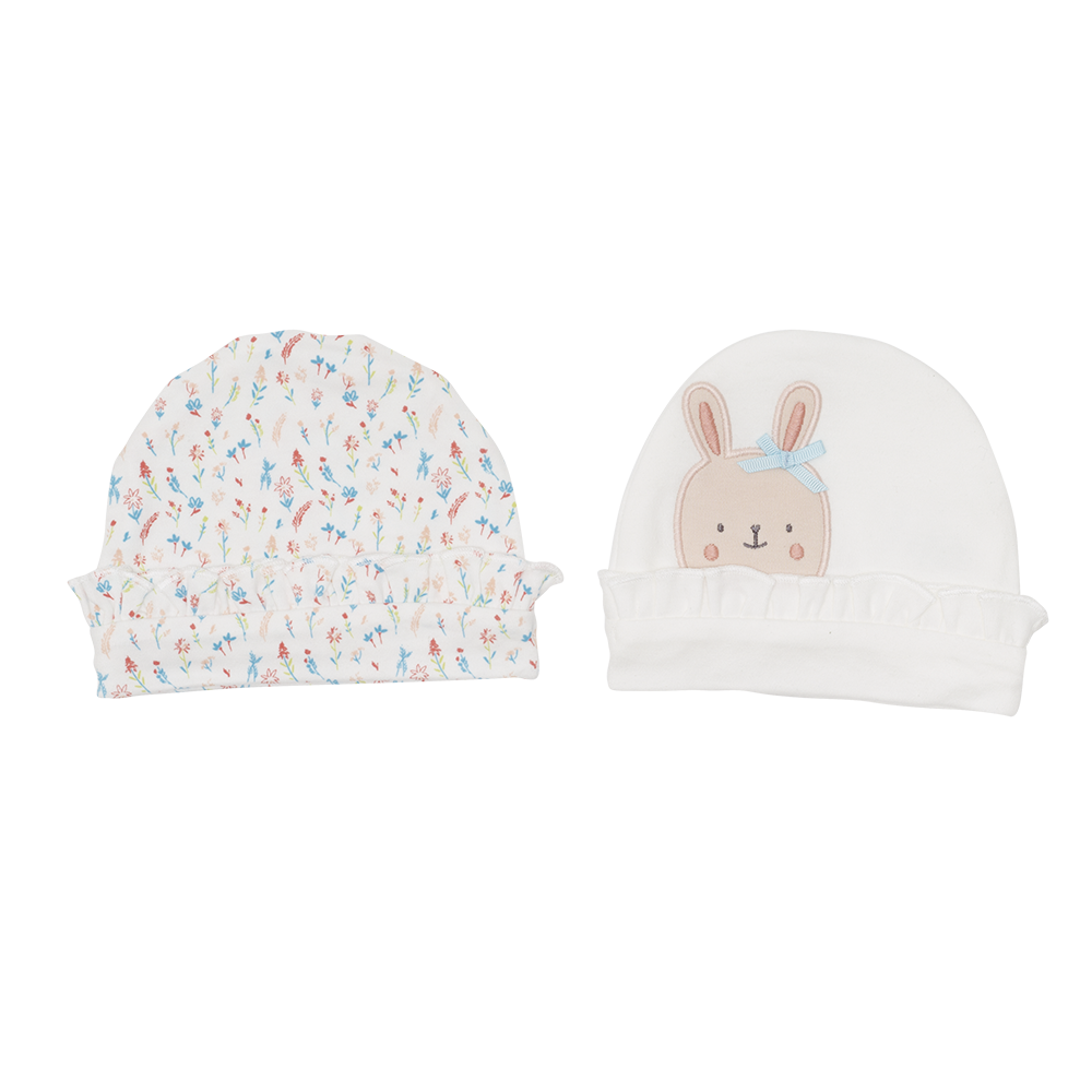 PACK GORRO 2 PCS BEBÉ NIÑA MULTICOLOR PILLÍN - 1