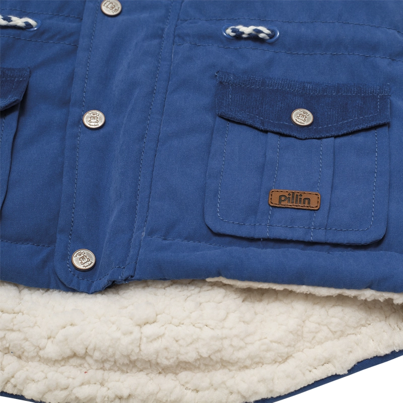 CHAQUETA BEBE  NIÑO AZUL PILLIN - 4