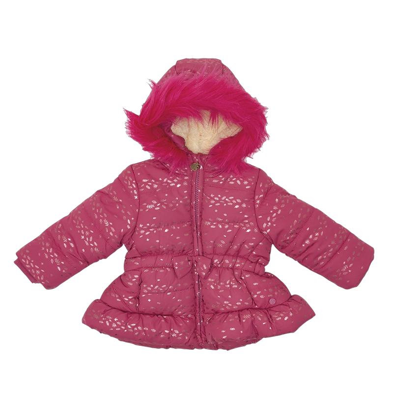 PARKA C/CAPUCHA BEBE  NIÑA BURDEO PILLIN - 1