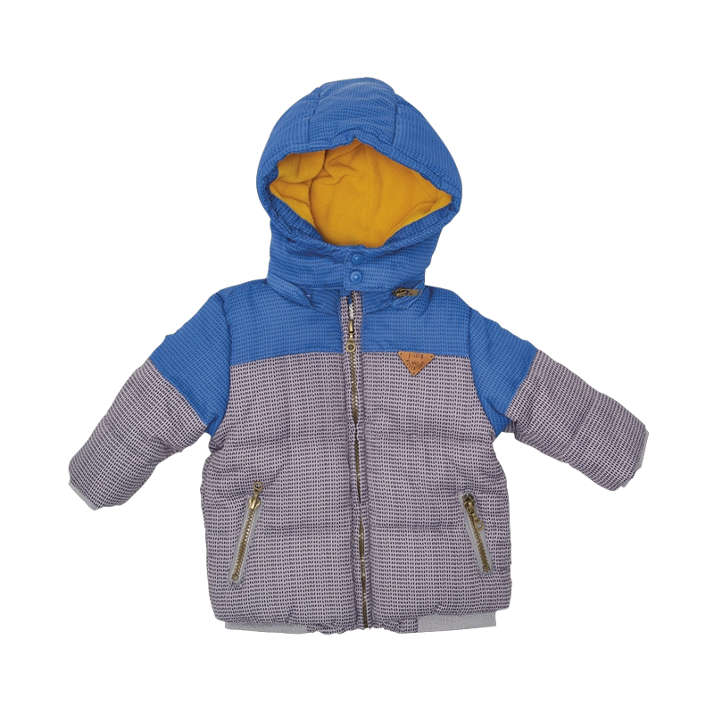 PARKA NIÑO PILLÍN PVV832GRI CON CAPUCHA BEBÉ GRIS - 1