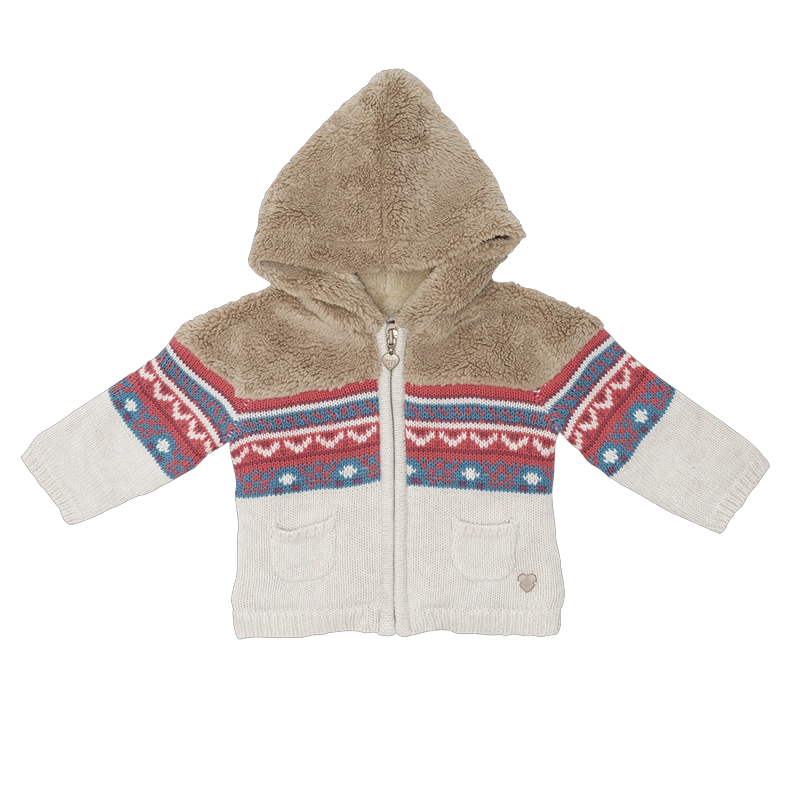 SWEATER NIÑA PILLÍN PVV901CRU CHALECO BEBÉ CRUDO - 1