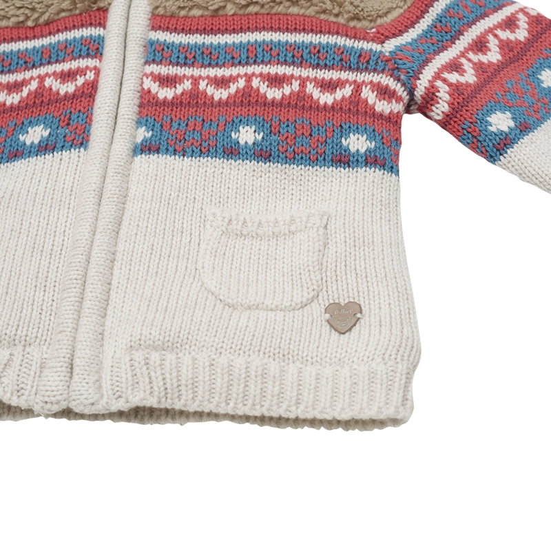 SWEATER NIÑA PILLÍN PVV901CRU CHALECO BEBÉ CRUDO - 4