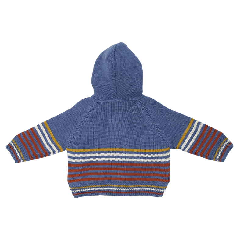 CHALECO CON CAPUCHA BEBE  NIÑO AZUL PILLIN - 3
