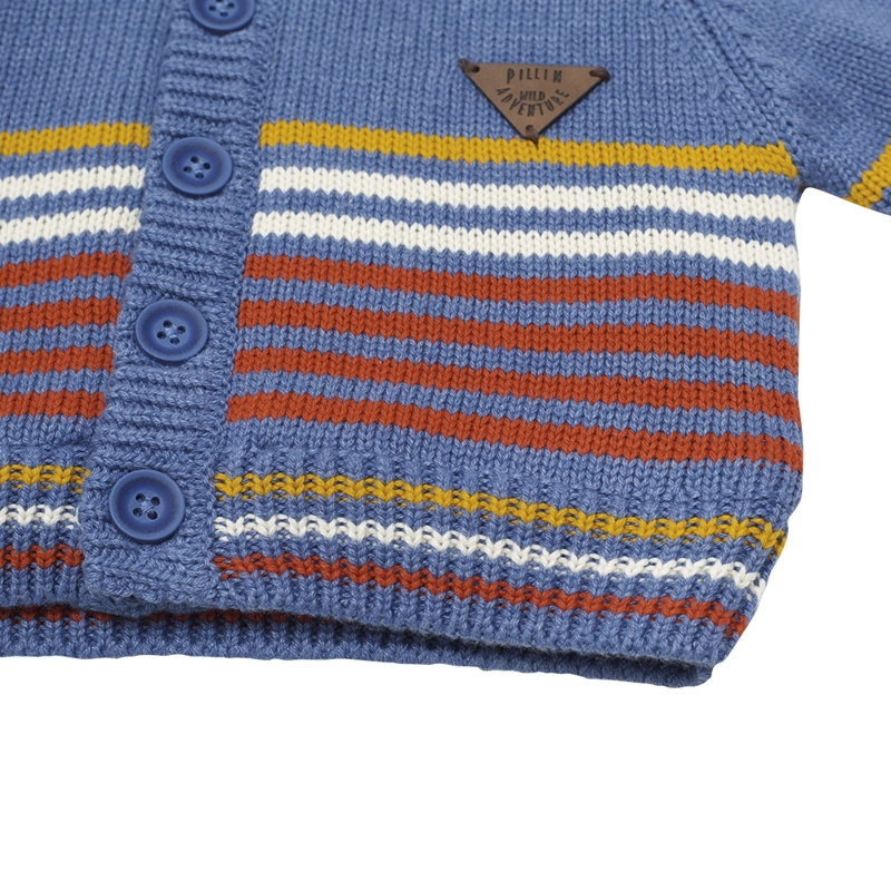 CHALECO CON CAPUCHA BEBE  NIÑO AZUL PILLIN - 4