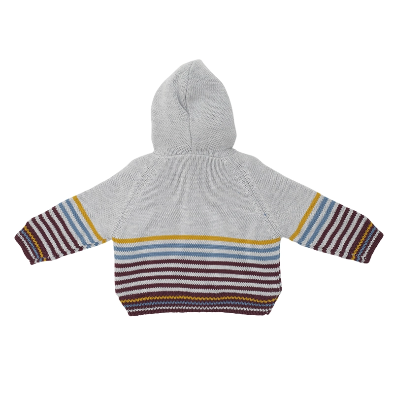 CHALECO CON CAPUCHA BEBE  NIÑO GRIS PILLIN - 3