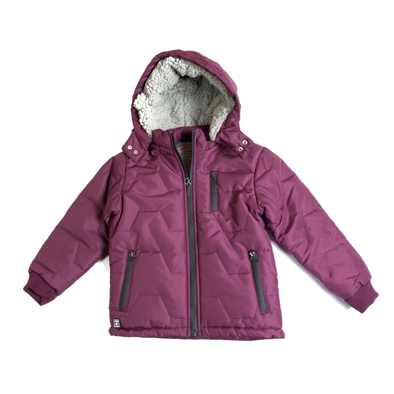 PARKA CON CAPUCHA NIÑO BURDEO PILLIN - 1