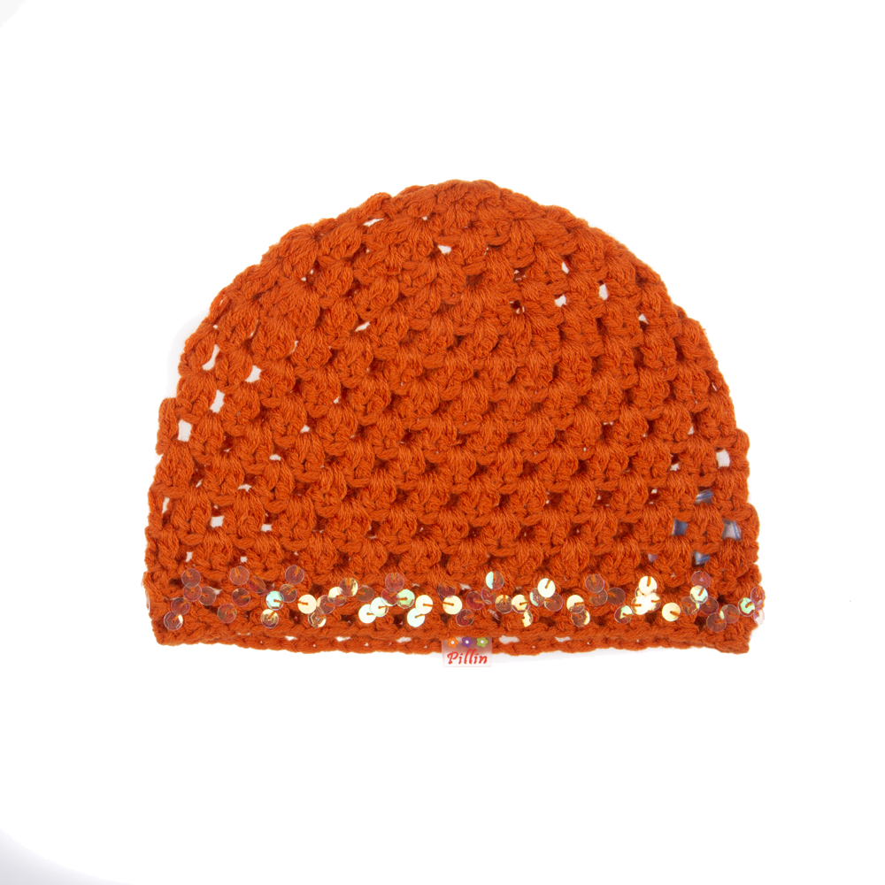GORRO BEBE NIÑA NARANJO PILLÍN - 1