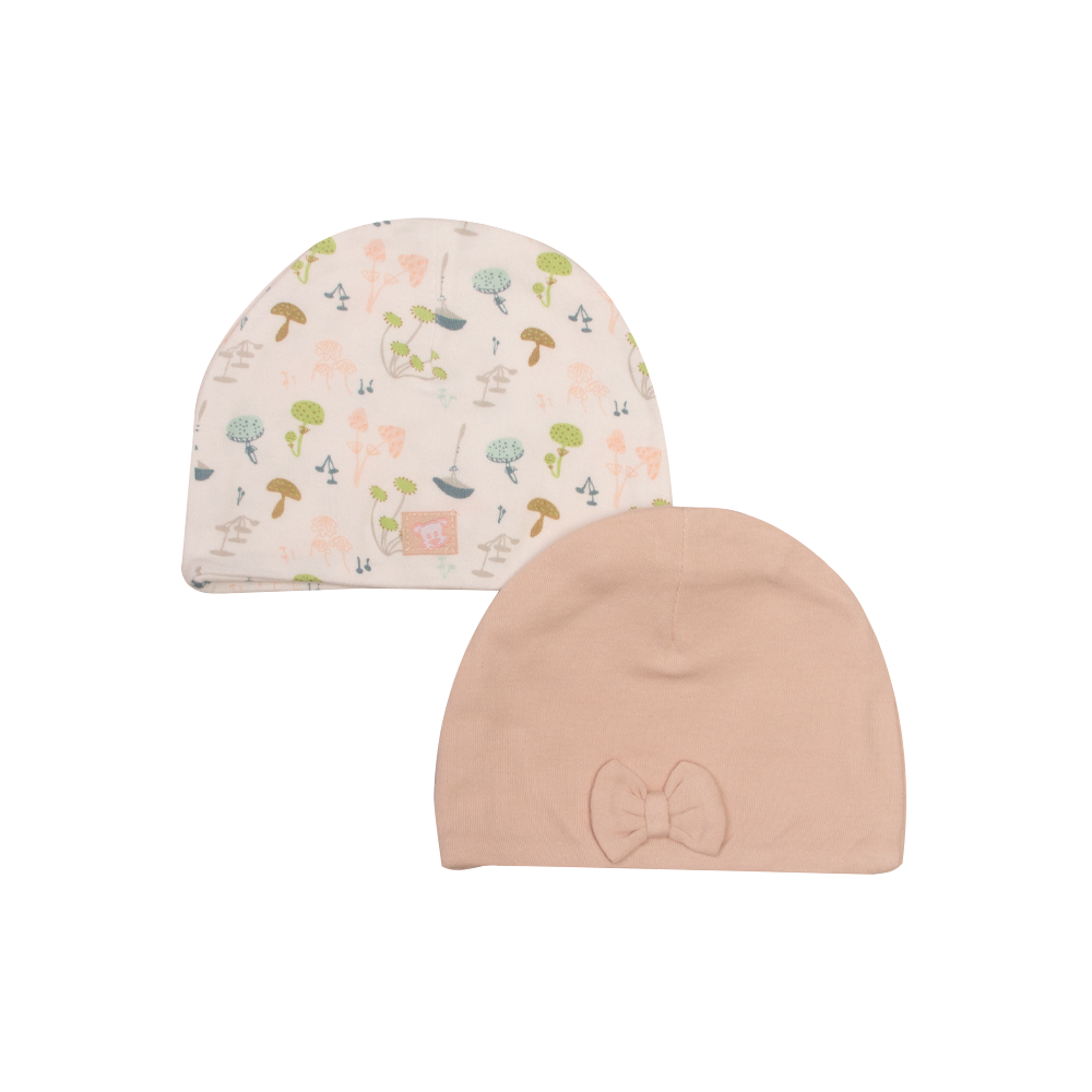 PACK GORRO BEBÉ NIÑA 2 PC MULTICOLOR PILLÍN - 1