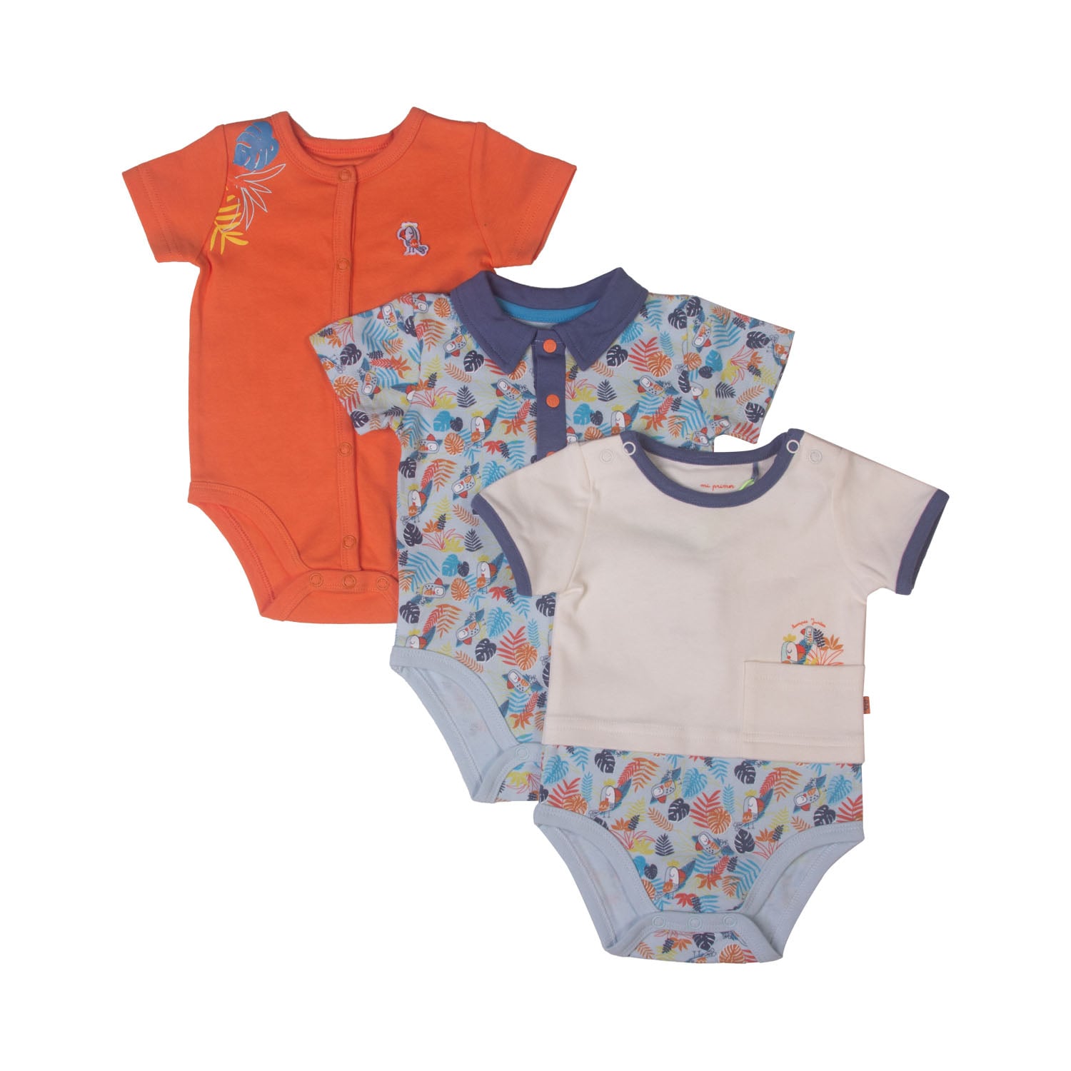 SET BODY NIÑO PILLIN CELESTE PVW202SUR 3 PZAS - 1
