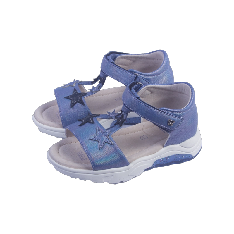 SANDALIAS NIÑA PILLÍN CUERO AZUL - 1