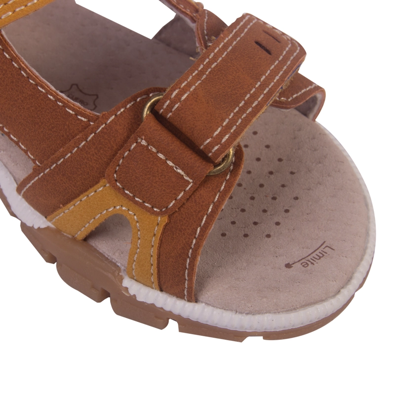 SANDALIAS NIÑO PILLÍN CUERO BEBE CAFÉ - 4