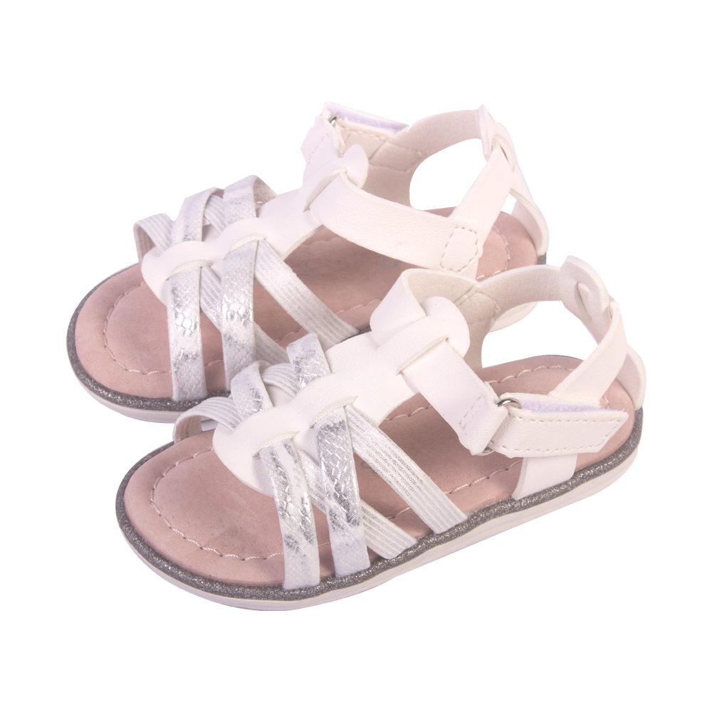SANDALIAS NIÑA PILLÍN CUERO BEBE BLANCO - 1
