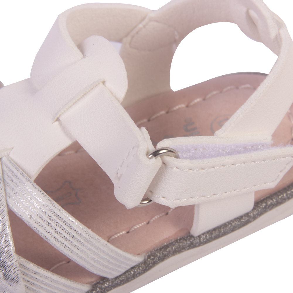 SANDALIAS NIÑA PILLÍN CUERO BEBE BLANCO - 4