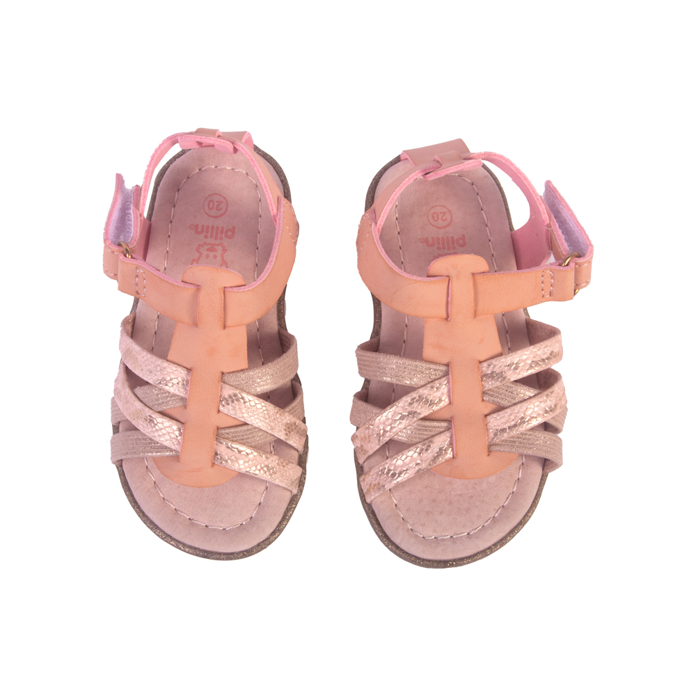 SANDALIAS NIÑA PILLÍN CUERO BEBE CORAL - 2