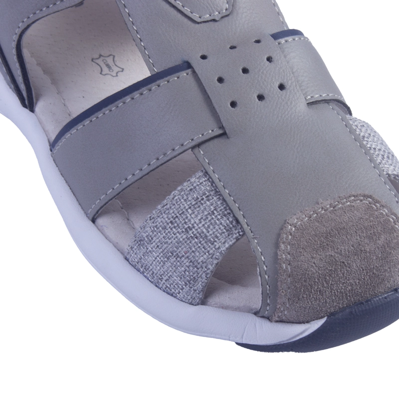 SANDALIAS NIÑO PILLÍN CUERO BEBE GRIS - 3