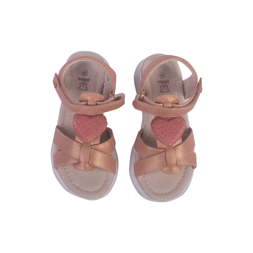 SANDALIAS NIÑA PILLÍN CUERO NARANJO NARANJA - 2