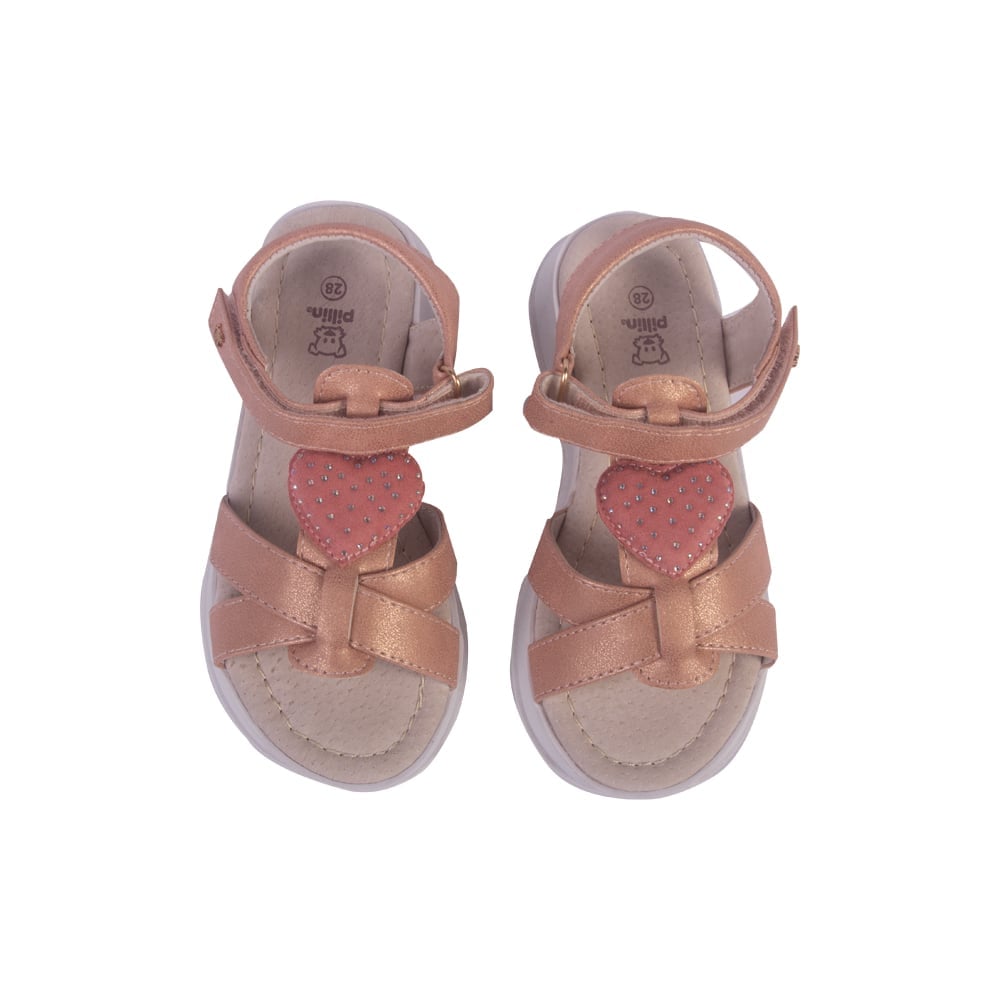 SANDALIAS NIÑA PILLÍN CUERO NARANJO NARANJA - 2