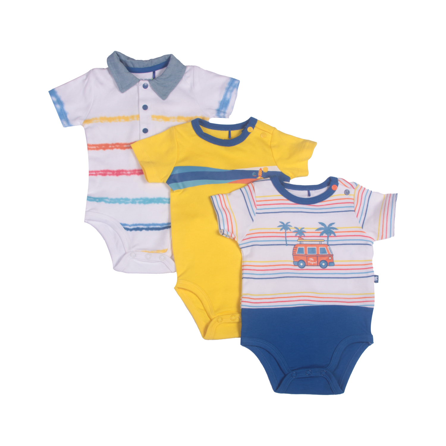 SET BODY NIÑO PILLIN BLANCO PVW203SUR 3 PZAS - 1