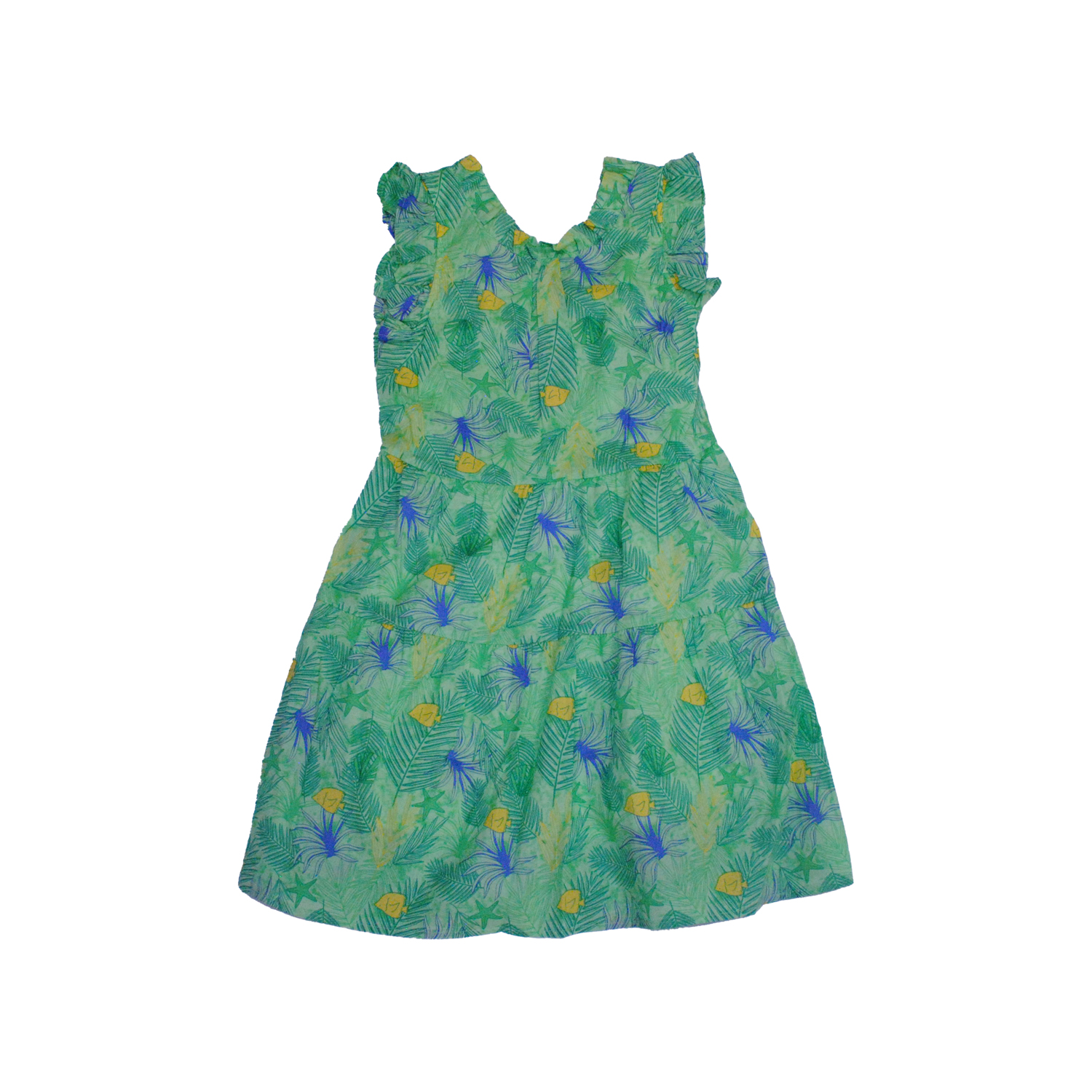 VESTIDO ALGODON NIÑA PILLIN VERDE PVW821VER - 1