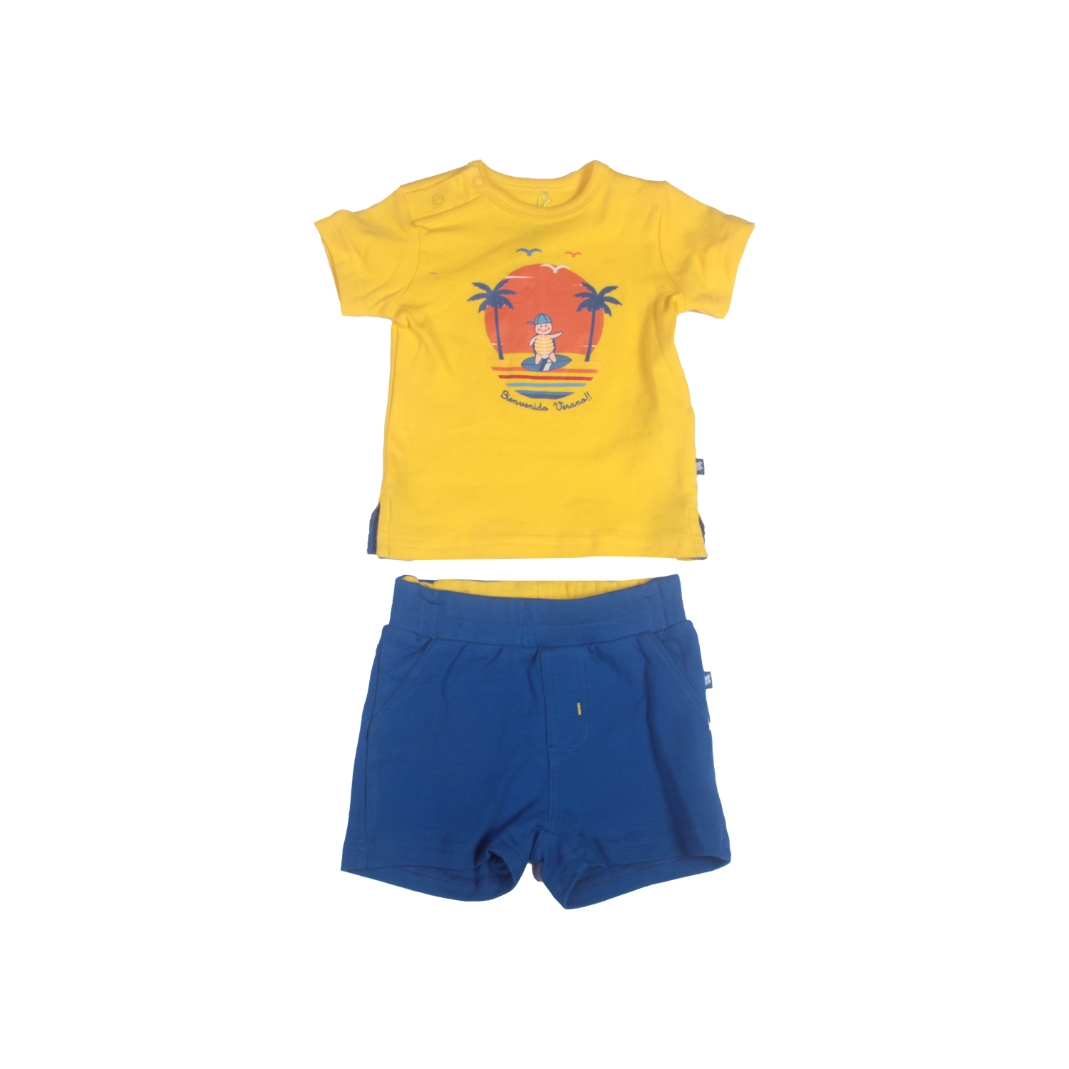 CONJUNTO ALGODON NIÑO PILLIN AMARILLO PVW212AMA RECIEN NACIDO - 1