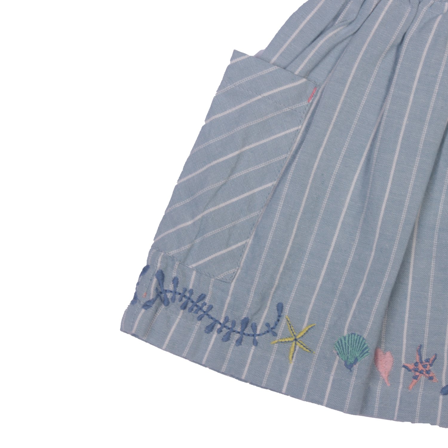VESTIDO ALGODON NIÑA PILLIN CELESTE PVW739CEL BEBE - 2