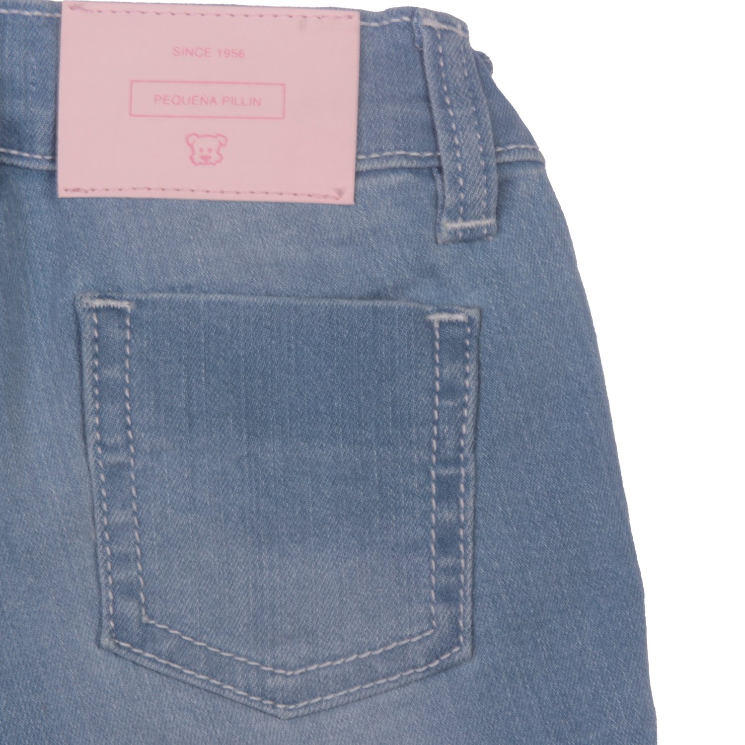 SHORT ALGODÓN NIÑA PILLÍN CELESTE BEBÉ PVW701CEL - 2