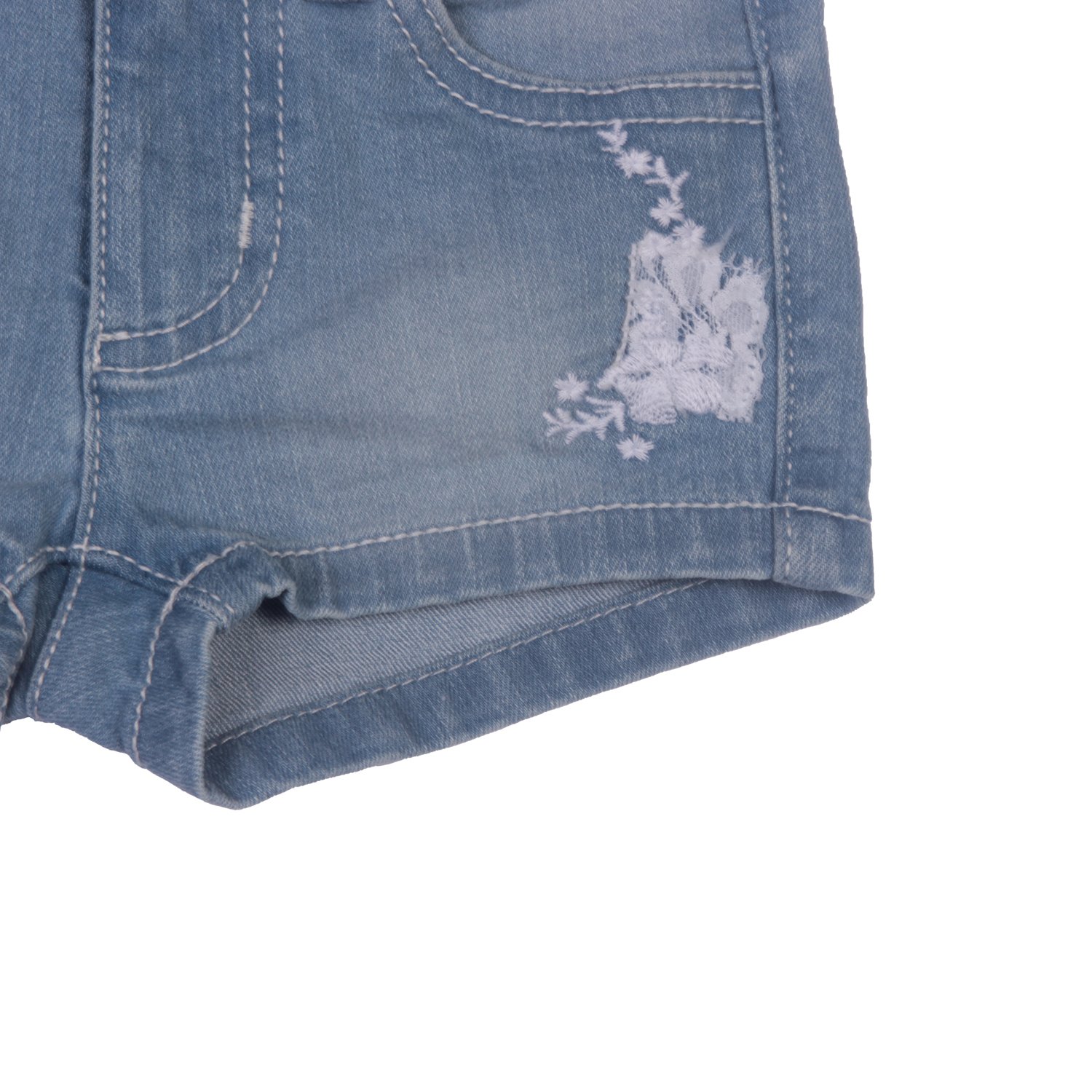 SHORT ALGODÓN NIÑA PILLÍN CELESTE BEBÉ PVW701CEL - 3