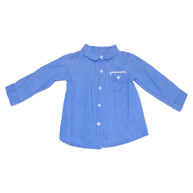 CAMISA ALGODON NIÑA PILLIN PVW700AZU BEBE AZUL - 1