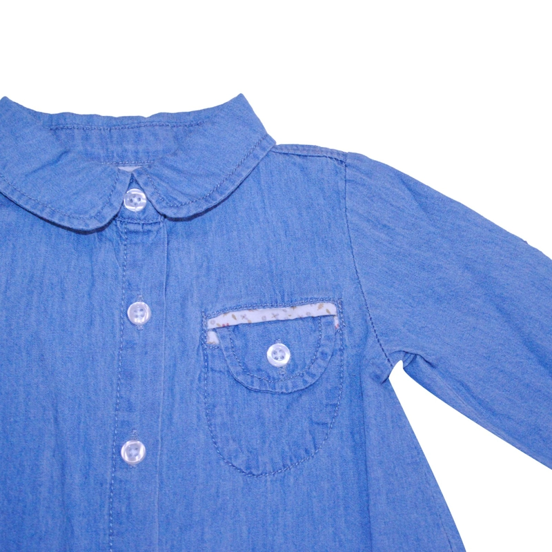 CAMISA ALGODON NIÑA PILLIN PVW700AZU BEBE AZUL - 2