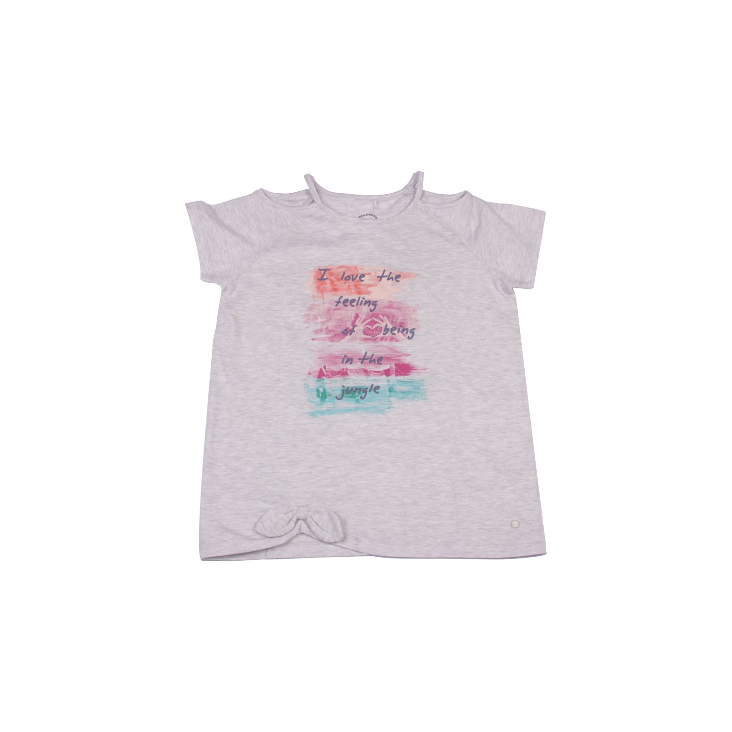 POLERA MANGA CORTA NIÑA PILLÍN PVW630MLG GRIS CLARO - 1