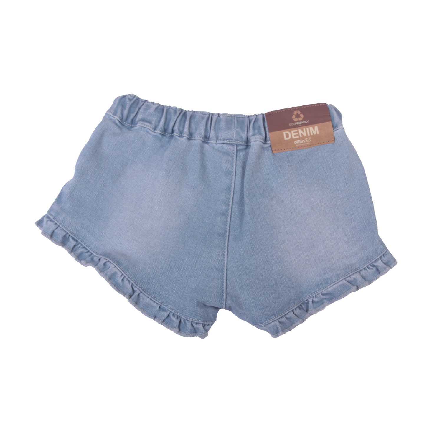 SHORT ALGODÓN NIÑA PILLÍN CELESTE BEBÉ PVW722CEL - 4