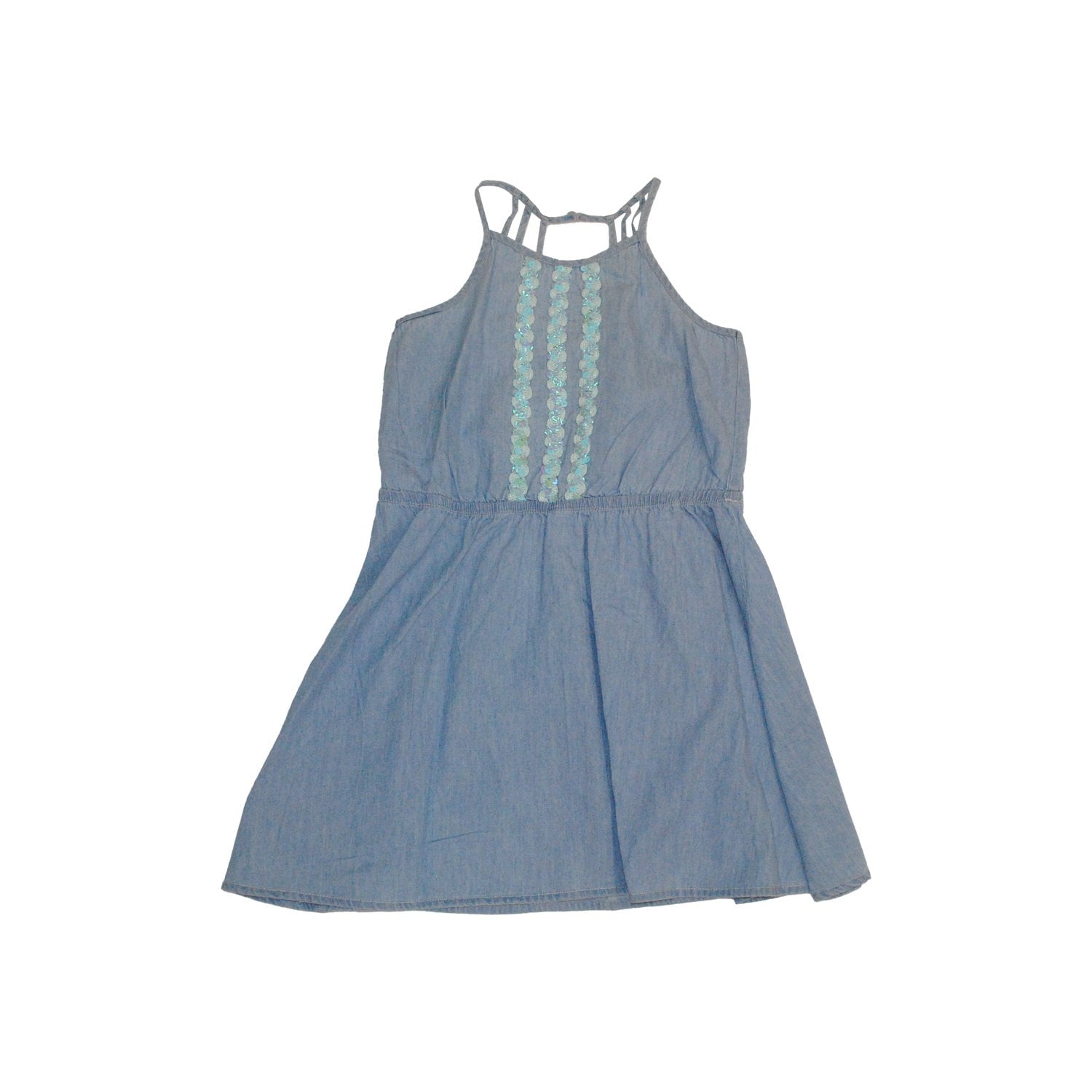 VESTIDO NIÑA AZUL PILLIN - 1