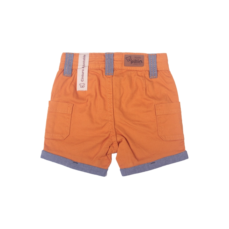 BERMUDA BEBE NIÑO NARANJA PILLIN - 4