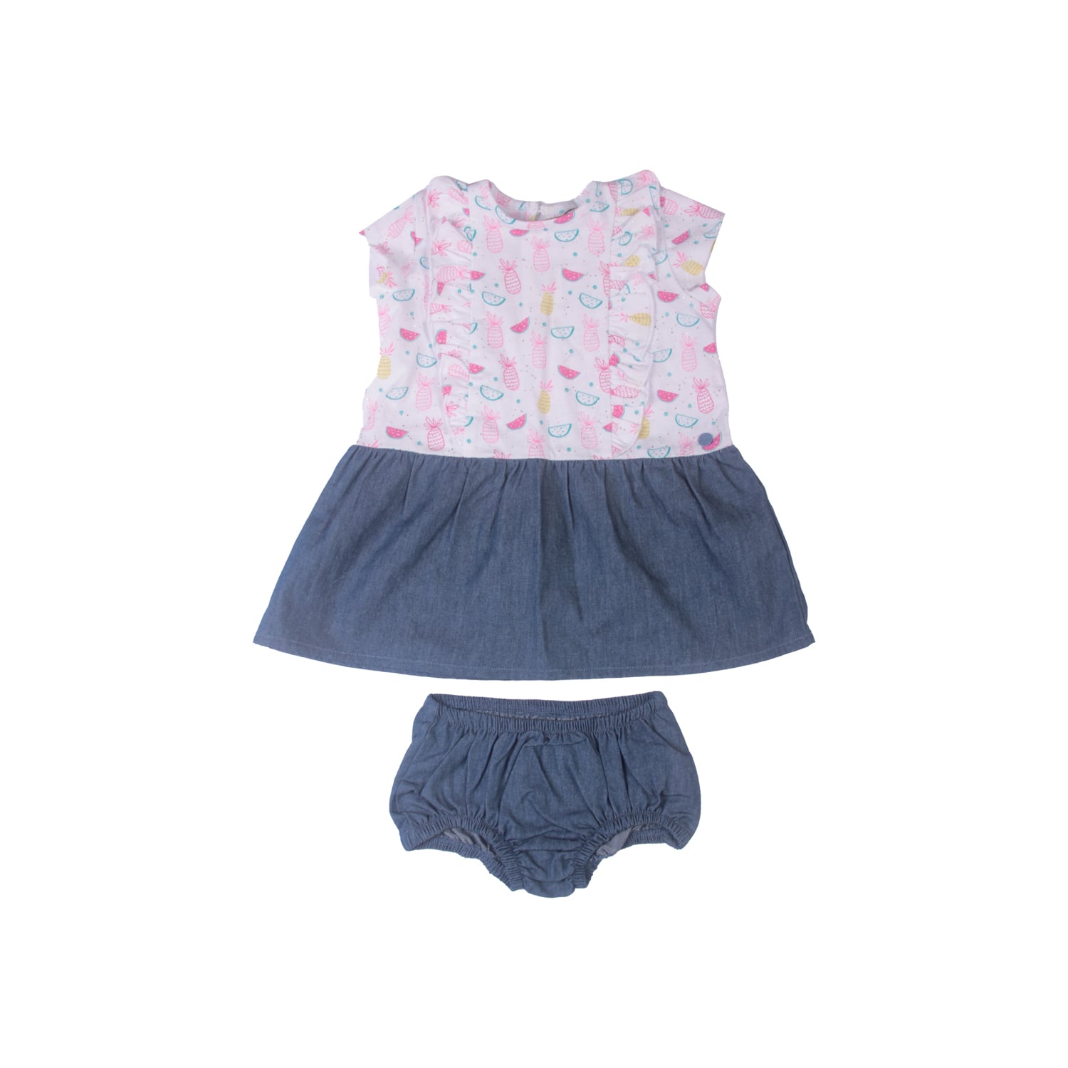 VESTIDO BEBE NIÑA AZUL PILLIN - 1