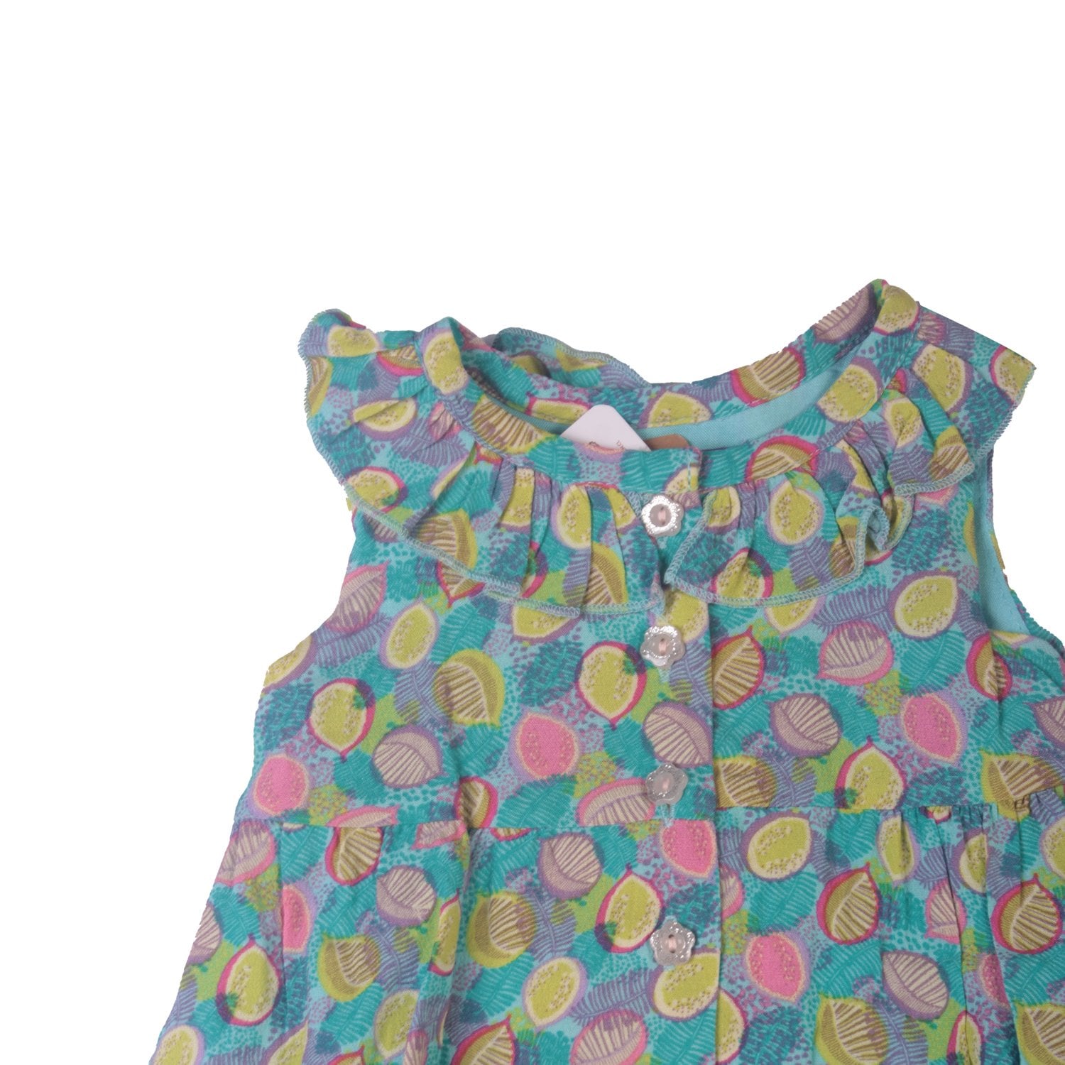 VESTIDO ALGODON NIÑA PILLIN TURQUESA PVW817CAL BEBE - 2