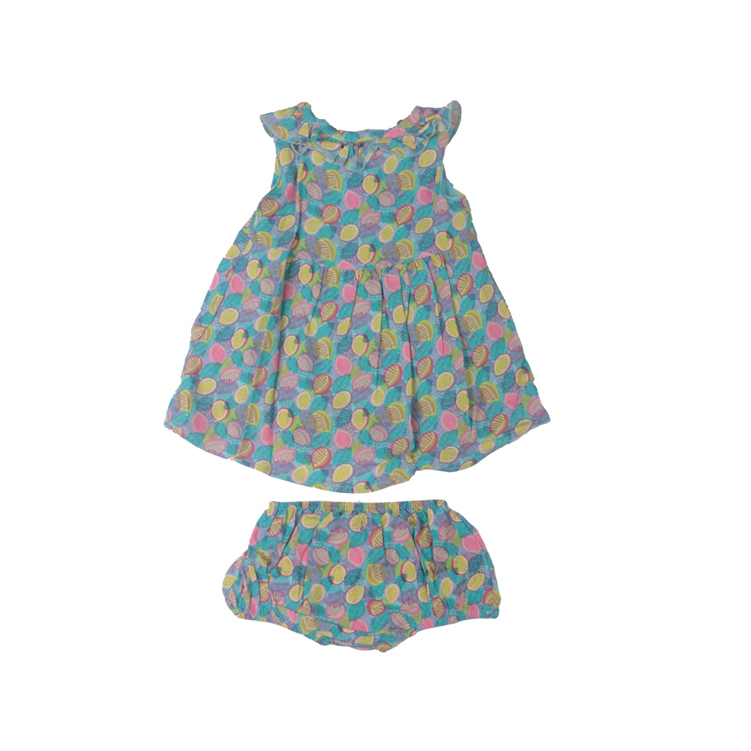 VESTIDO ALGODON NIÑA PILLIN TURQUESA PVW817CAL BEBE - 4