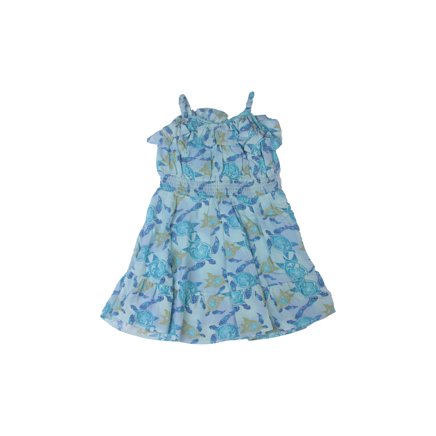 VESTIDO ALGODON NIÑA PILLIN TURQUESA PVW820CAL - 1
