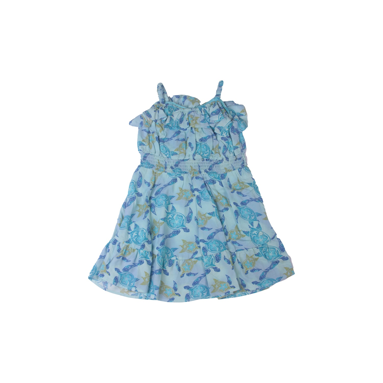 VESTIDO ALGODON NIÑA PILLIN TURQUESA PVW820CAL - 1