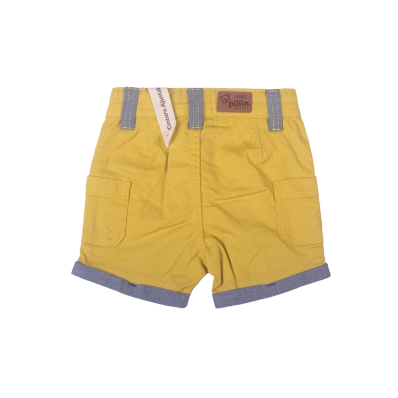 BERMUDA BEBE NIÑO EN COLOR AMARILLO PILLIN - 4