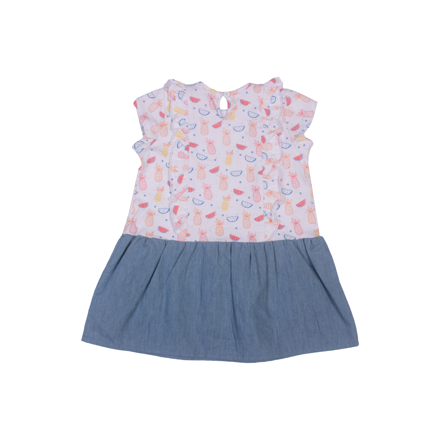 VESTIDO ALGODON NIÑA PILLIN CELESTE PVW753CEL BEBE - 4