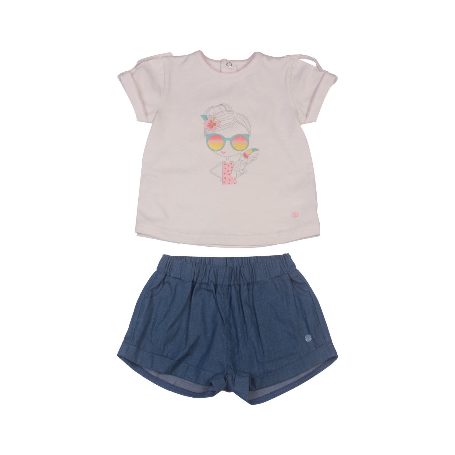 CONJUNTO NIÑA PILLIN BLANCO PVW743BCO BEBE - 1