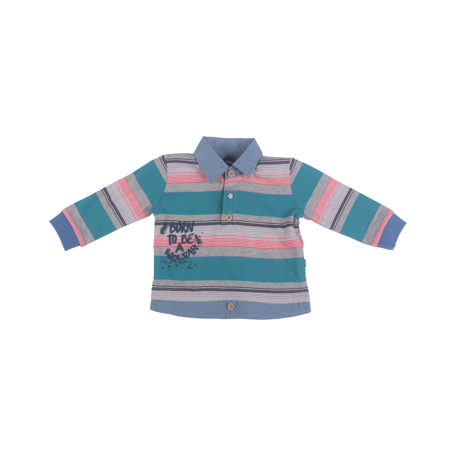 POLERA NIÑO PILLÍN PVW601GRI BEBE GRIS - 1