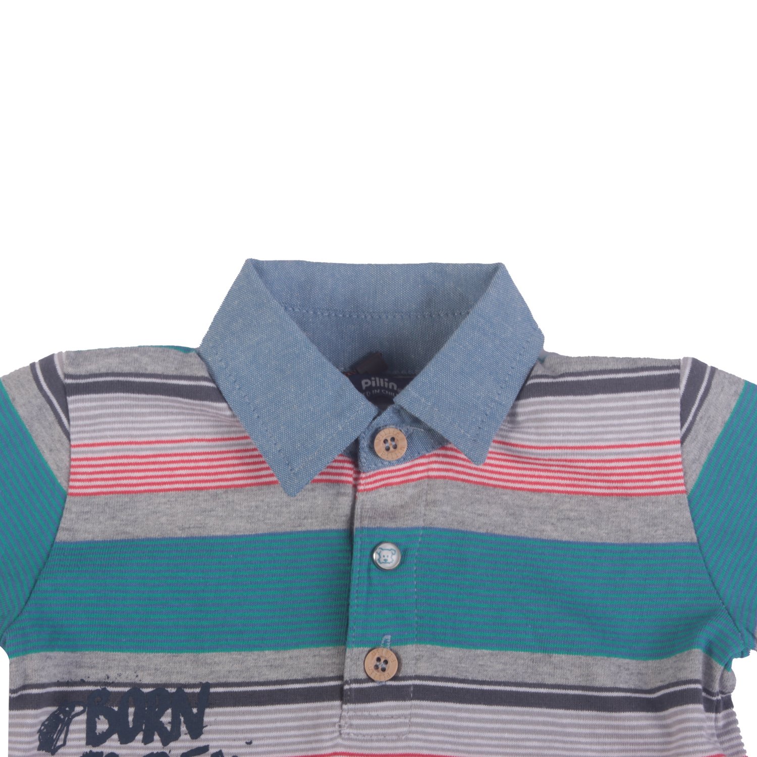 POLERA NIÑO PILLÍN PVW601GRI BEBE GRIS - 3