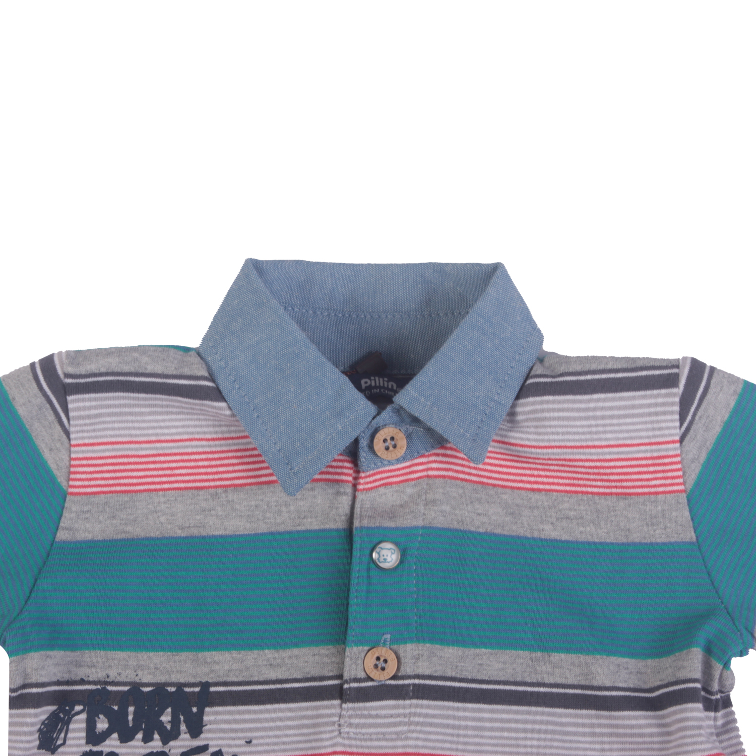 POLERA NIÑO PILLÍN PVW601GRI BEBE GRIS - 3